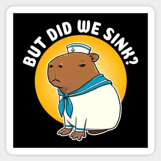 But did we sink Cartoon Capybara Sailor Sticker